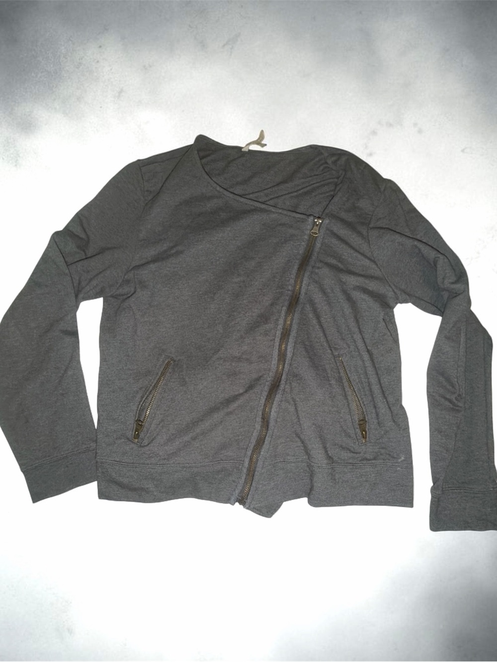 Banana Republic Dark Gray Asymmetric Zip Sweatshirt